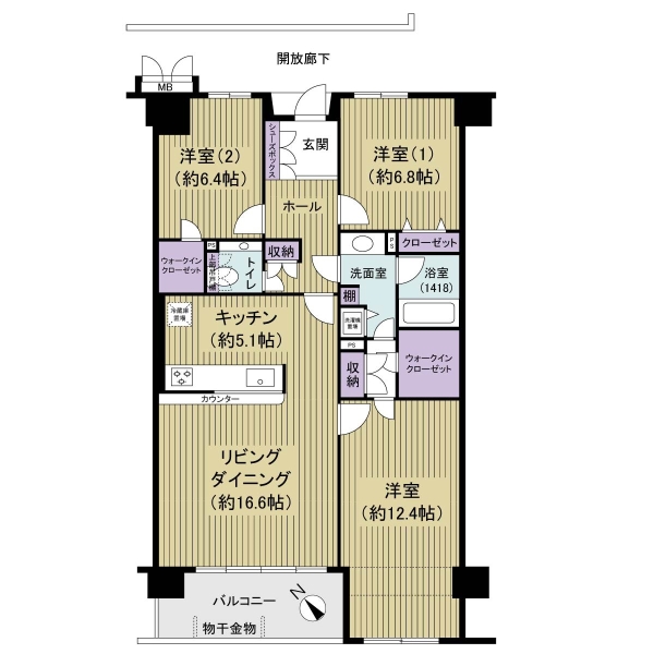 グラン津田沼ヒルズの間取図