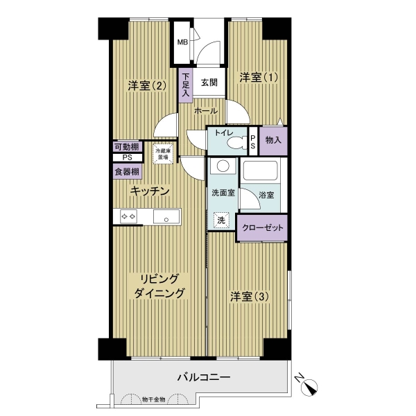 シャルマンコーポ平井の間取図