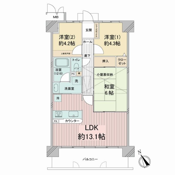 キングマンション新淀川の間取図