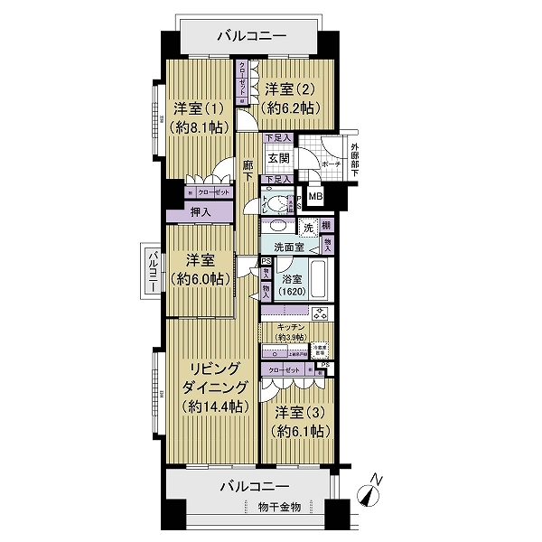 サーパス薬院の間取図