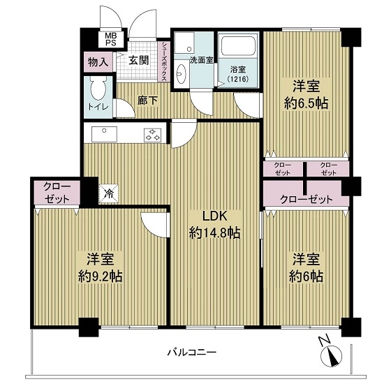 プリオーレ美山台一番館の間取図