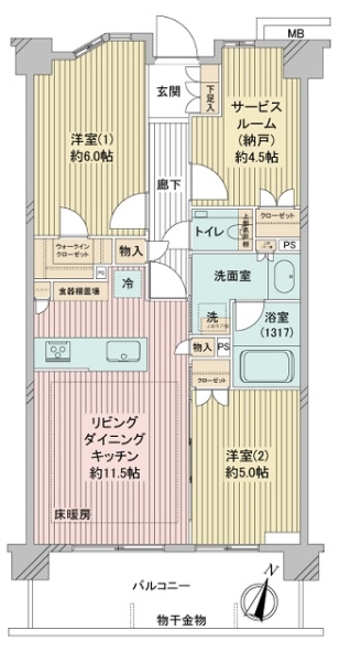 プレシス大宮土呂の間取図
