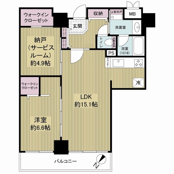 キングマンション堂島川の間取図
