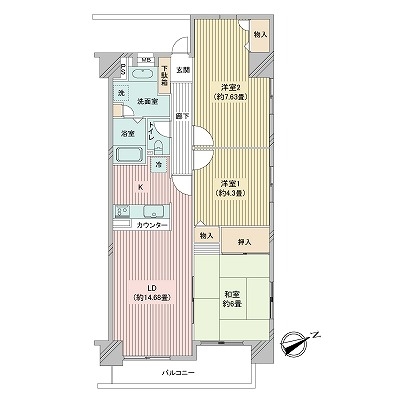 戸田公園ローヤルコーポの間取図