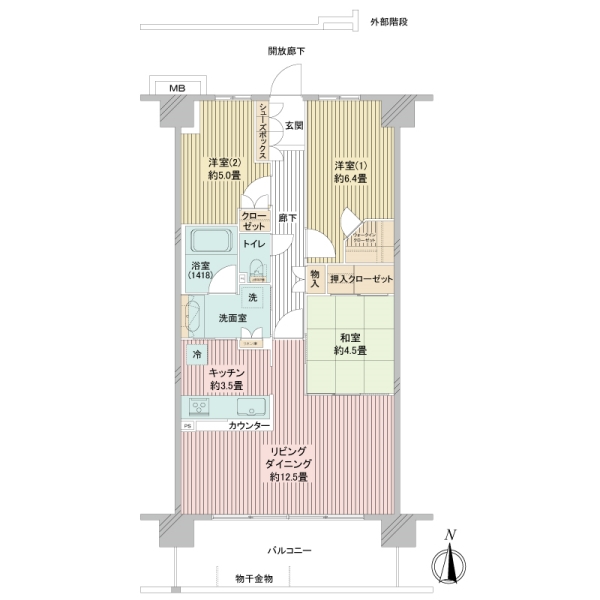パークプレミアムメイツ西新井の間取図