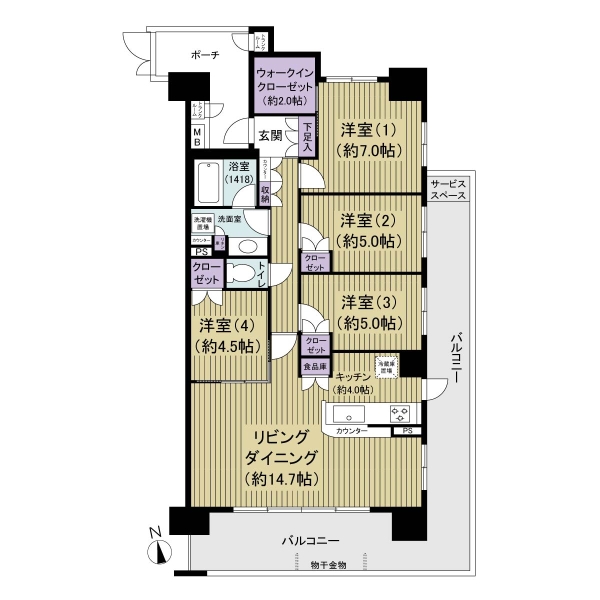 パークホームズ松戸マークレジデンスの間取図