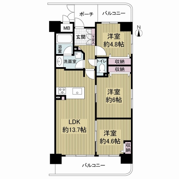 キングマンション都島Iの間取図