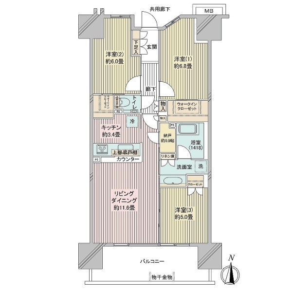 シティテラス東陽町の間取図