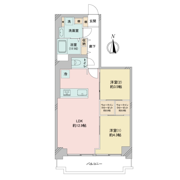 蓮根サンパワーの間取図