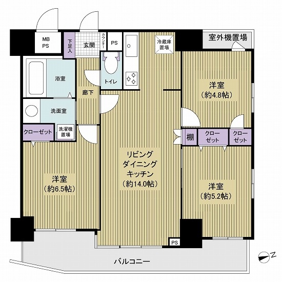 ライオンズステーションプラザ松戸の間取図