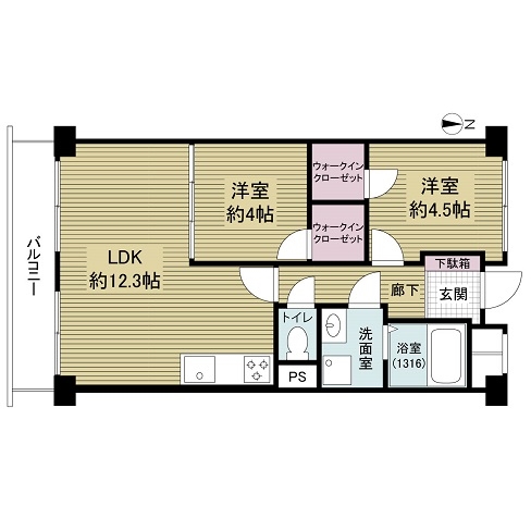 ローズコーポニュー大阪の間取図