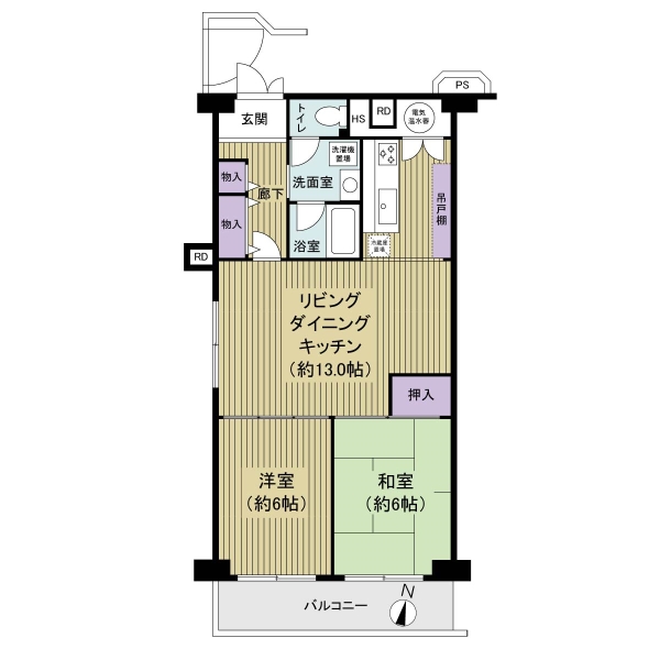 三国ケ丘スカイハイツの間取図