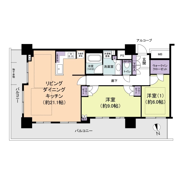 プラウドタワー堺東の間取図