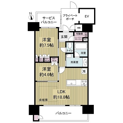 ブランシエラ天王寺真田山の間取図