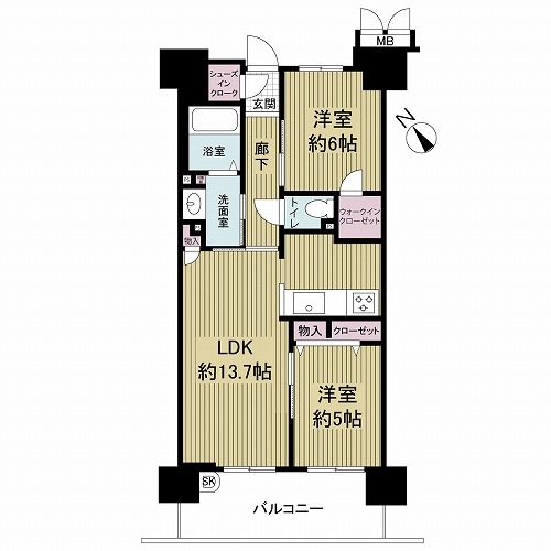 ルイシャトレ弁天町の間取図