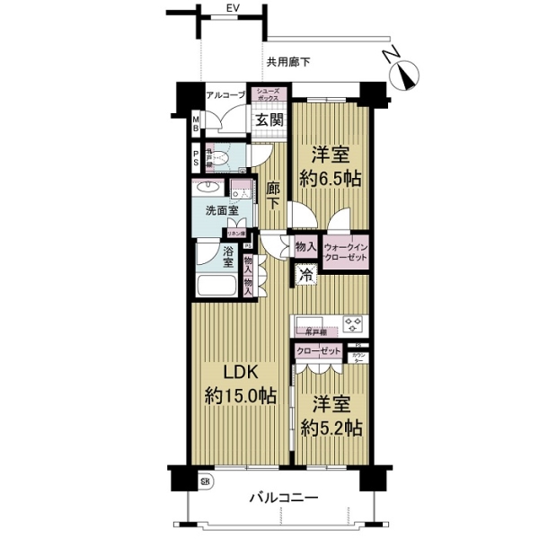 ローレルコート西宮里中町の間取図
