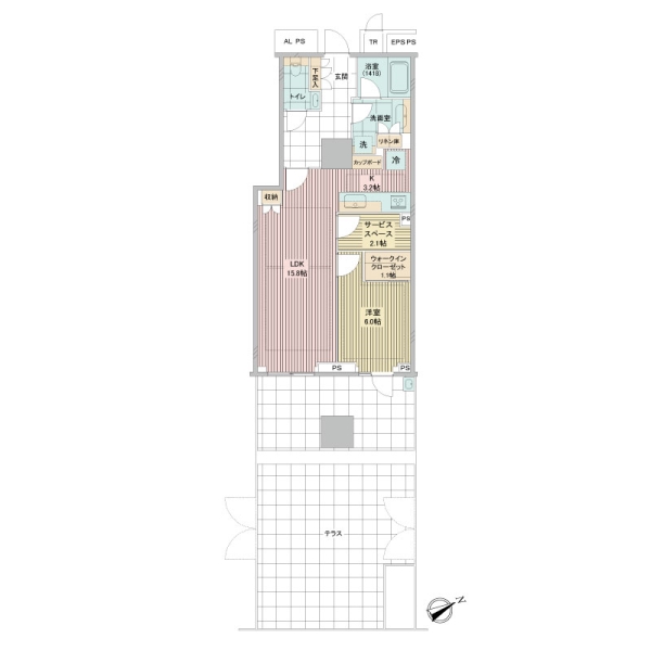 三田ガーデンヒルズウエストヒルの間取図