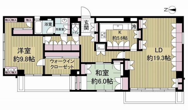 覚王山レックスマンションの間取図