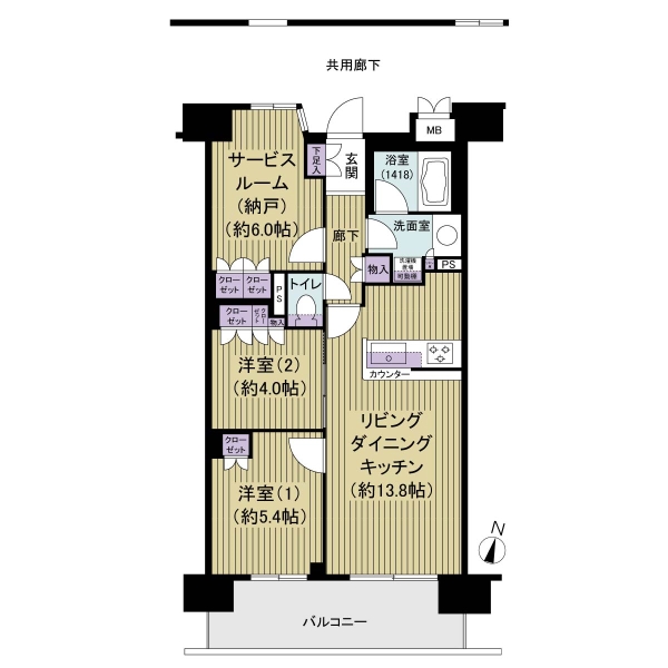 ドムール新小岩プレミアムレジデンスの間取図