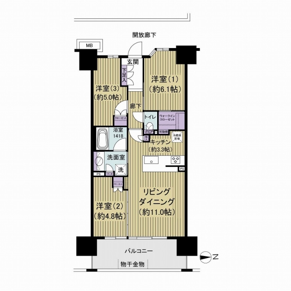 ルネ南砂町リバーフィールの間取図