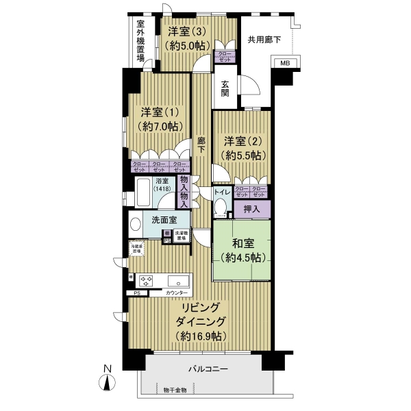 ハミングテラスの間取図