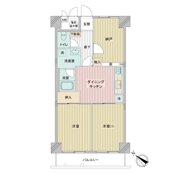 日商岩井日本橋浜町マンションの間取図