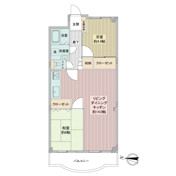 大森ハイツの間取図