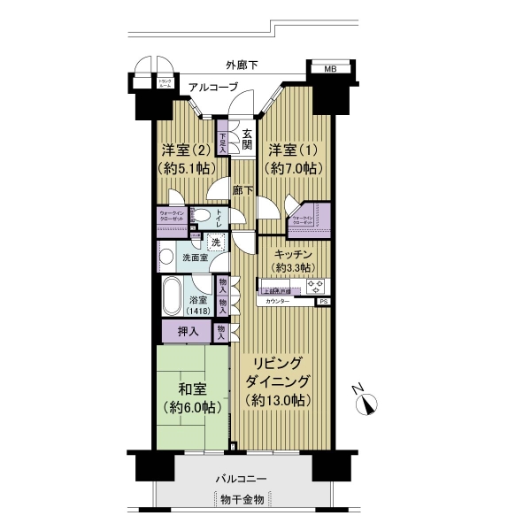 コロンブスシティの間取図