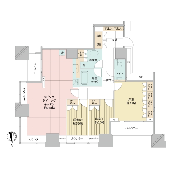 高輪ザ・レジデンスの間取図