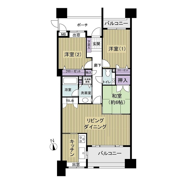 JGMロイヤルヒルズ長丘の杜の間取図