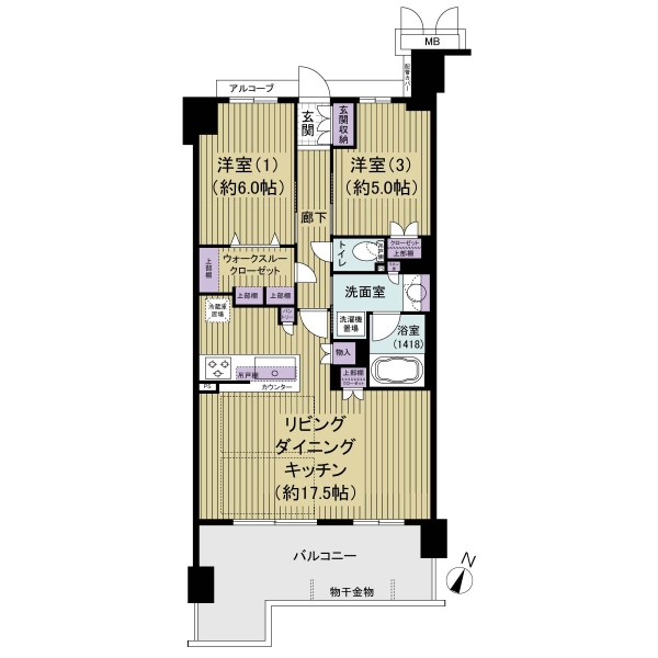 エステムコート尼崎ザ・メジャーの間取図