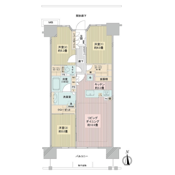 メイツ深川住吉の間取図