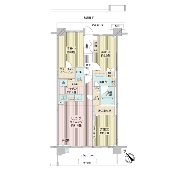 プラウド練馬光が丘公園の間取図