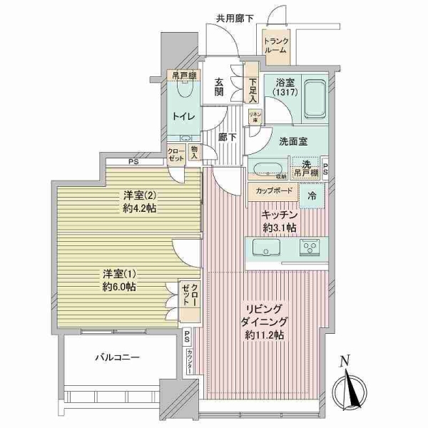 白金ザ・スカイWの間取図