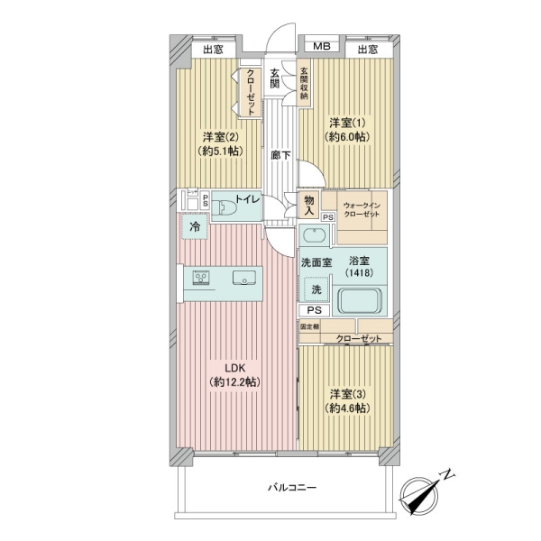 モアグランデ舞浜桜アヴェニューの間取図