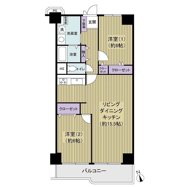 泉北星和台コーポラスの間取図