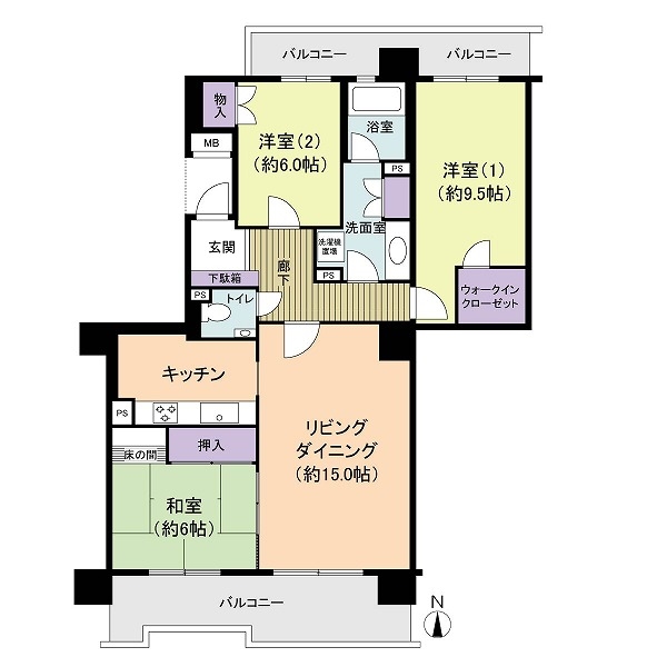 アクロシティＣポートの間取図