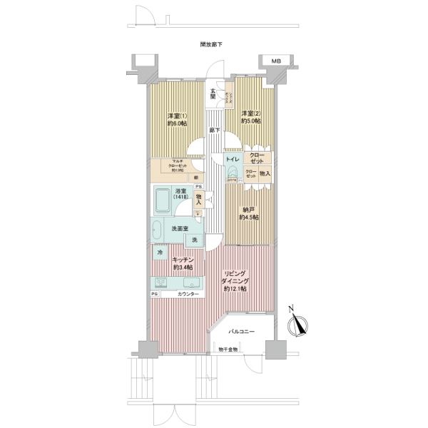 横濱山手テラス壱番館の間取図