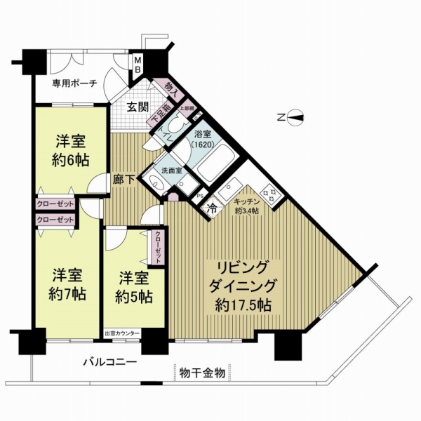 ダイアパレス三国ヶ丘の間取図