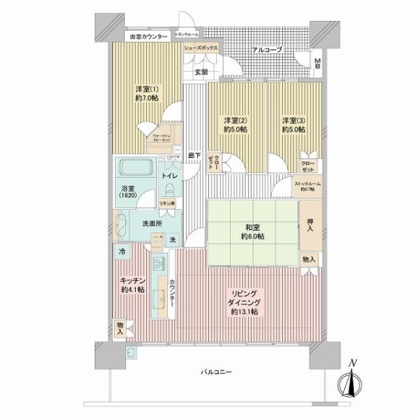 ラ・ビスタ宝塚レフィナス１番館の間取図