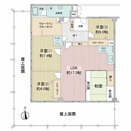 シャルマンコーポ塚口の間取図