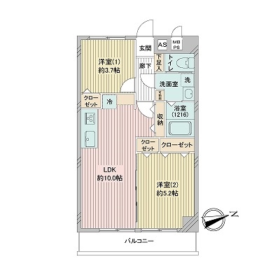 カースル常盤台の間取図