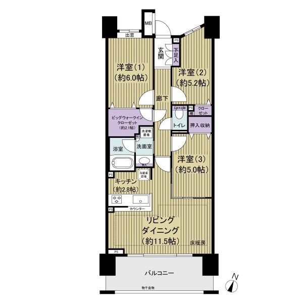 クレストガーデンレジデンスの間取図