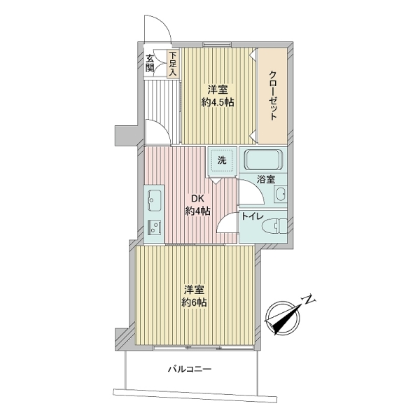 ハイツ旗の台の間取図