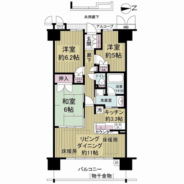 森都OSAKAイーストヴィルの間取図