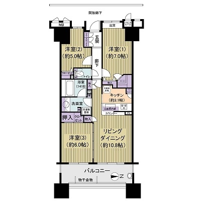 トキアスの間取図