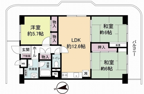 ユニハイム平野の間取図
