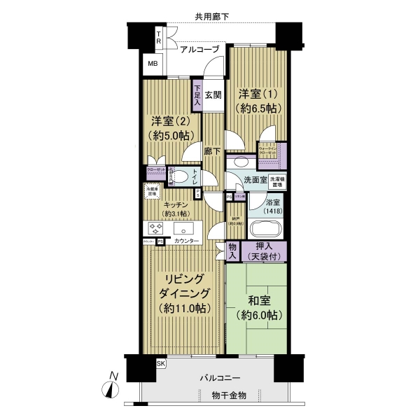 グリーンシア川崎京町の間取図