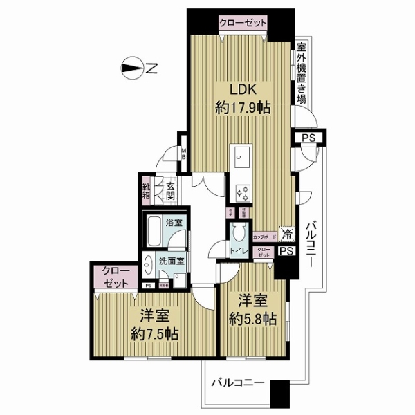 ネバーランド南堀江の間取図