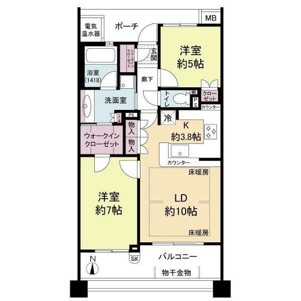 エル・パークスクエア京都鴨川の間取図